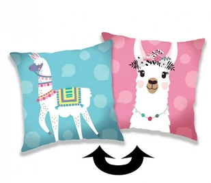 Jerry Fabrics Poszewka na poduszkę z cekinami Llama 03, 40 x 40 cm - Poszewki na poduszki - miniaturka - grafika 1