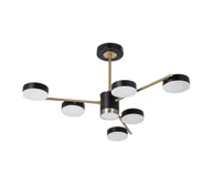 Lampy sufitowe - LED Żyrandol 6xLED/7W/230V + LED/6W złoty/czarny - miniaturka - grafika 1