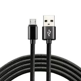 everActive Kabel przewód pleciony USB micro USB everActive CBB-2MB 200cm z obsługą szybkiego ładowania do 2,4A czarny CBB-2MB - Kable USB - miniaturka - grafika 3