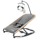 Leżaczki i huśtawki - NewBaby Dziecięcy leżaczek bujaczek Snuggle szary - miniaturka - grafika 1