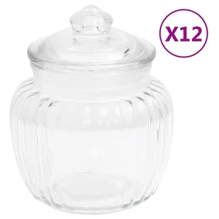 vidaXL vidaXL Szklane słoje 12 szt. 500 ml 150713 - Pojemniki kuchenne - miniaturka - grafika 1