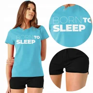 Piżamy damskie - PIŻAMA Damska + Szorty BORN to SLEEP Różne WZORY L - miniaturka - grafika 1