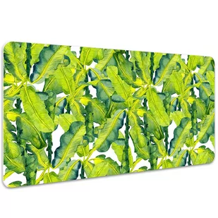 Ochronna mata na biurko Akwarela Liście 100x50 cm, Dywanomat - Podkładki na biurko - miniaturka - grafika 1