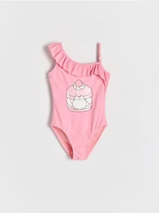 Reserved - Jednoczęściowy strój kąpielowy Pusheen - pastelowy róż - Stroje kąpielowe dla dziewczynek - miniaturka - grafika 1