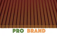 Pokrycia dachowe - Poliwęglan komorowy Pro Brand (wzmocniony) - , : 3000, , : 1050, , : 8, : Dymiony brąz - miniaturka - grafika 1