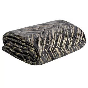 Eurofirany Euro Firany Narzuta 220 x 240 Velvet Agata Czarna 1216823 - Narzuty - miniaturka - grafika 1