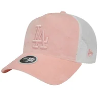 Czapki i chusty sportowe męskie - New Era Wmns LA Dodgers Velour Trucker Cap 60435011, Kobieta, Czapka z daszkiem, Różowy - miniaturka - grafika 1