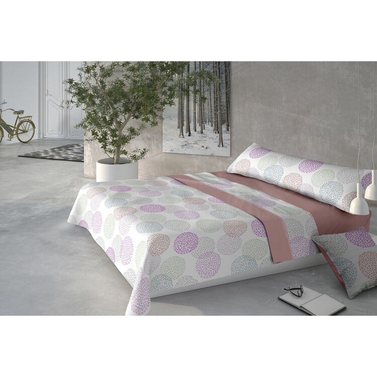 Pierre Cardin CORALINA DORIS różowy komplet pościeli na podwójny materac