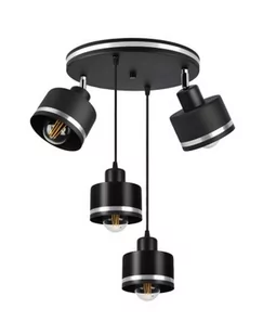 Candellux Wama lampa wisząca 4-punktowa czarna/chrom 34-00507 34-00507 - Lampy sufitowe - miniaturka - grafika 1