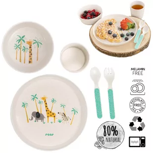 Talerzyk kubek miseczka sztućce BPA PVC free REER - Sztućce dla dzieci - miniaturka - grafika 1
