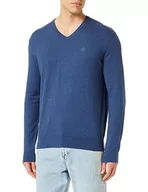 Swetry męskie - bugatti sweter męski z dekoltem w ser, Marine-370, 3XL - miniaturka - grafika 1