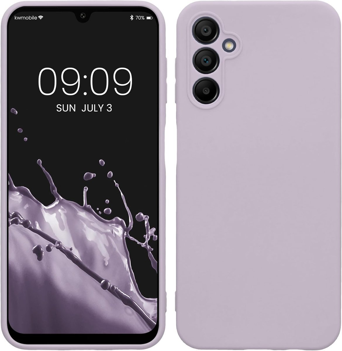 kwmobile Etui kompatybilne z Samsung Galaxy A14 5G - Etui na telefon z TPU z ochroną aparatu - lawenda