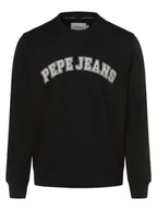 Bluzy męskie - Pepe Jeans Męska bluza nierozpinana Mężczyźni Bawełna czarny nadruk, S - miniaturka - grafika 1