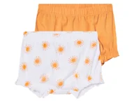 Spodenki dla niemowląt - Lupilu Spodenki niemowlęce z bawełny 2 pary Biały/ pomarańczowy 86/92 - miniaturka - grafika 1