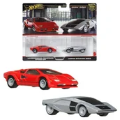 Samochody i pojazdy dla dzieci - Hot Wheels Premium Dwupak Samochodzików 2-Pak Autek Samochodzików Lamborghini Countach LP5000 QV & Lancia Stratos Zero - miniaturka - grafika 1