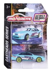 MAJORETTE CASTHEADS NISSAN CEFIRO A31 NIEBIESKI 233A-6 1:58 212054210 - Samochody i pojazdy dla dzieci - miniaturka - grafika 1