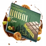 Słodkie kremy i masła - CZEKOLADA DUBAJSKA GERMIYAN MLECZNA Z PISTACJAMI PREMIUM 100G - miniaturka - grafika 1