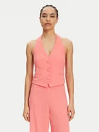 Kamizelki damskie - Patrizia Pepe Kamizelka 2C1618 A411 Koralowy Regular Fit - miniaturka - grafika 1