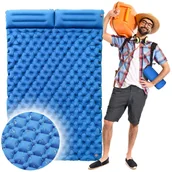 Materace turystyczne - Materac dwuosobowy niebieski - miniaturka - grafika 1