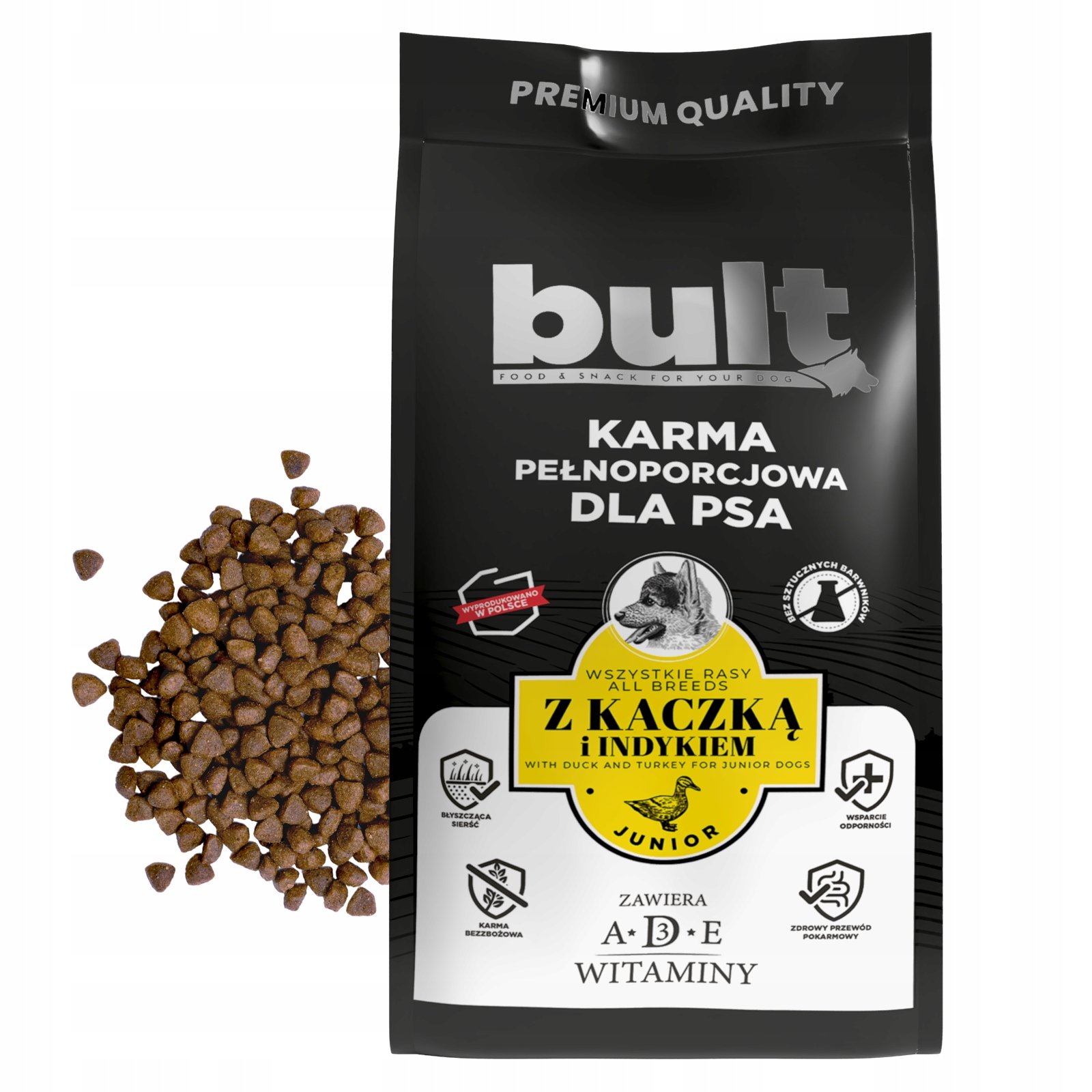 BULT BULT DLA SZCZENIĄT Z KACZKĄ I INDYKIEM 12KG