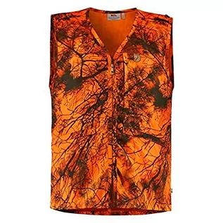 Kurtki męskie - FJALLRAVEN FJÄLLRÄVEN Varmland Vest Sport kurtka męska pomarańczowa Orange Camo S 90223 - grafika 1