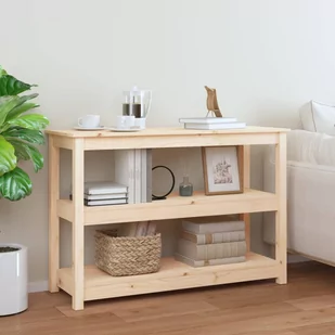 Lumarko Stolik konsolowy, 110x40x74 cm, lite drewno sosnowe - Konsole i sekretarzyki - miniaturka - grafika 1