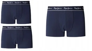 PEPE JEANS GRANATOWE BOKSERKI BAWEŁNIANE Z LOGO MIEJSKIE 3 PACK L KWA - Majtki męskie - miniaturka - grafika 1