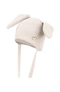 Jamiks czapka bawełniana dziecięca PILVI kolor beżowy z cienkiej dzianiny bawełniana - Czapki dla dzieci - miniaturka - grafika 1