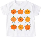 Koszulki dla dziewczynek - Koszulka z dynią, koszulka na dzień dyni do przedszkola - miniaturka - grafika 1