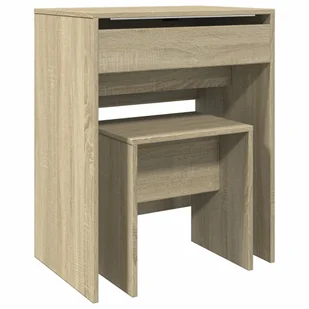 vidaXL Toaletka z taboretem dąb sonoma 60x40x113,5 cm - Toaletki - miniaturka - grafika 1