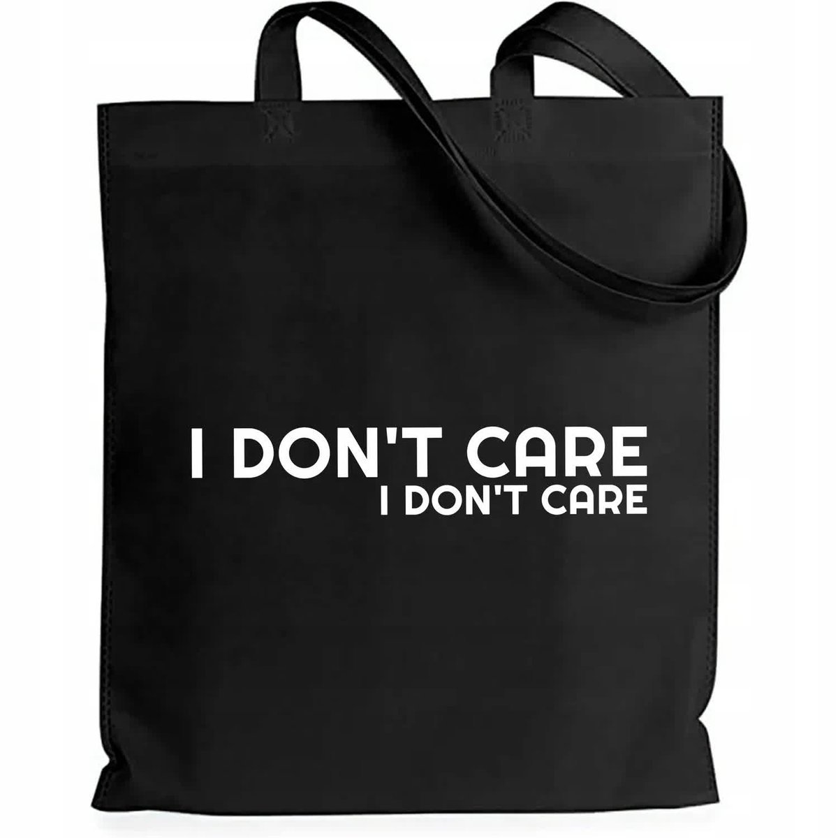 Torba EKO Czarna Bawełniana I DONT CARE Shopper Młodzieżowe Piękne Wzory