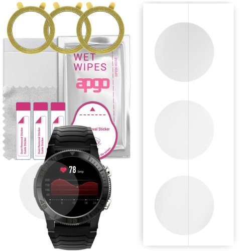 3x folia ochronna hydrożelowa do Kumi U5 - apgo Smartwatch Hydrogel Protection Ochrona na ekran smartwatcha