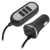 Ładowarki samochodowe - Ładowarka Samochodowa Usb + 3USB 1.4M 5.8A - miniaturka - grafika 1