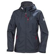 Kurtki damskie - Przeciwdeszczowa damska kurtka Helly Hansen CREW HOODED navy - S - miniaturka - grafika 1