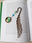 Zakładki do książek - Zakładka do książki ELF SKRZAT metalowe piórko - miniaturka - grafika 1
