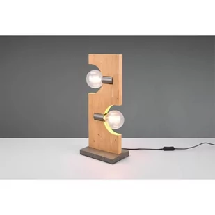 Trio Kerala 641610232 kinkiet lampa ścienna 2x12W LED 3000K czarny/drewniany - Lampy ścienne - miniaturka - grafika 1