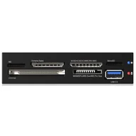 Czytniki kart pamięci - Icy Box ICY BOX IB-865-B 6-krotny wewnętrzny card reader z 1 X USB 3.0 pozwala na podłączenie 3,5" (8,9 cm) kieszeń do montażu (czarna) 4250078185802 - miniaturka - grafika 1