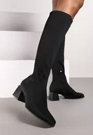 Kozaki damskie - Czarne Klasyczne Kozaki na Obcasie Teriles - miniaturka - grafika 1