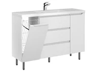 Szafki łazienkowe - Szafka Stojąca Z Umywalką ETH 120 cm KD - Biały Mat - miniaturka - grafika 1