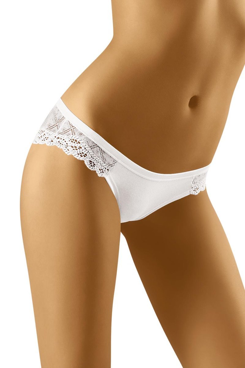Wol-Bar Soft Fluffy biały L Majtki figi