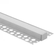 Oprawy, klosze i abażury - Profil Aluminiowy Natynkowy do LED do P³yt KARTON / GIPS 2m z Mlecznym Kloszem i Zaœlepkami Ecolight - miniaturka - grafika 1