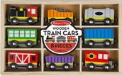 Kolejki i akcesoria - Melissa & Doug Drewniany pociąg z wagonikami w skrzynce - miniaturka - grafika 1