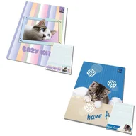 Notesy i bloczki - Notes A6/50K kratka poddruk zwierzaki Koty (10szt) - miniaturka - grafika 1