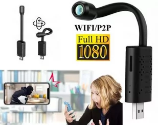 Szpiegowska Mini Kamera FULL HD (w giętkim kablu USB) WiFi/P2P (cały świat!) + Powiadomienia/Zapis.. - Kamery IP Szpiegowska Mini Kamera FULL HD (w giętkim kablu USB) WiFi/P2P (cały świat!) + Powiadomienia/Zapis.. - Kamery IP - miniaturka - grafika 1