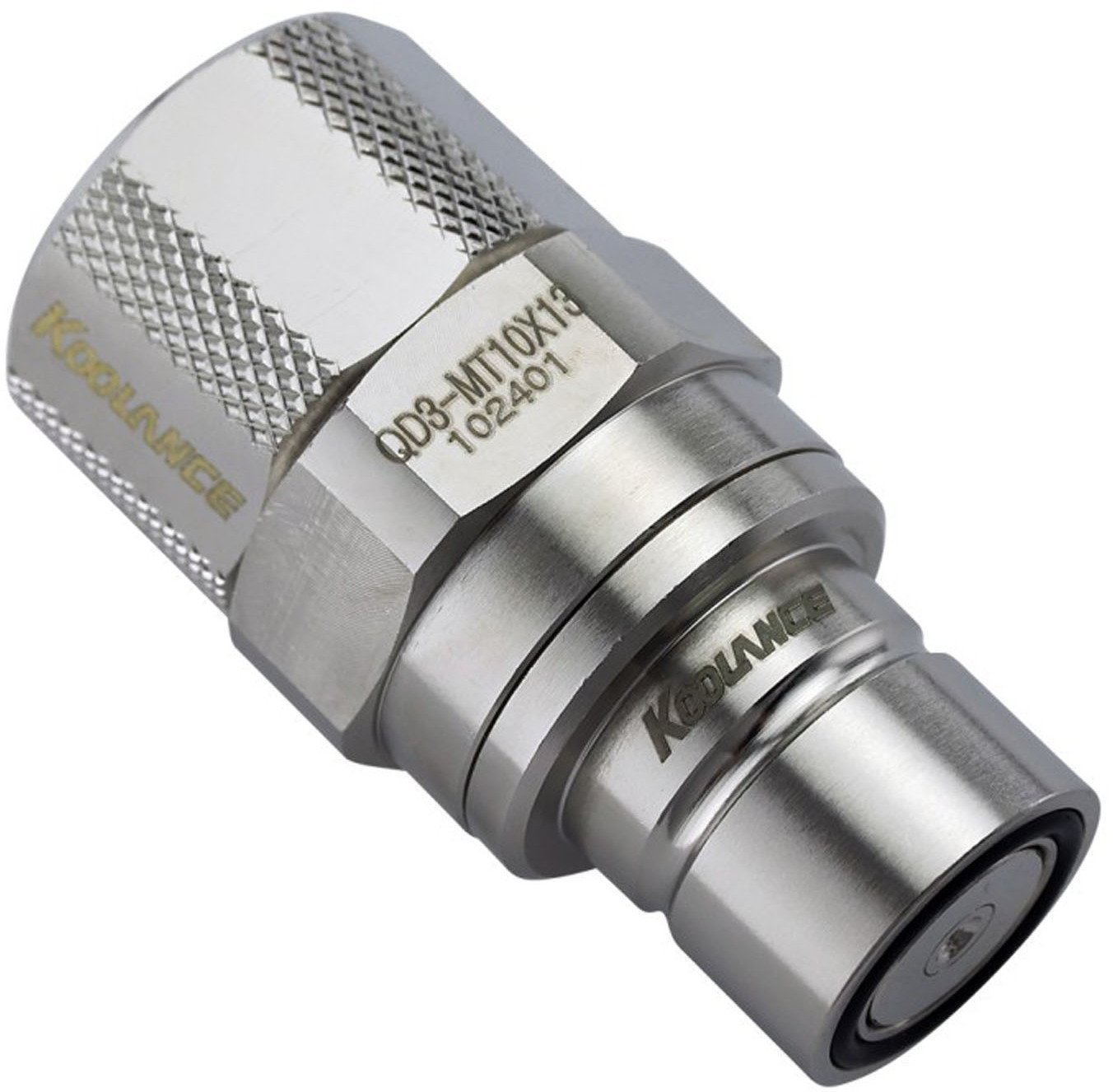 Chłodzenie wodne Koolance QD3 szybkozłączka prosta męski na 13/10mm - no-spill, srebrny QD3-MT10X13