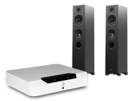 Zestawy stereo - Bluesound POWERNODE EDGE (biały) + Diva 5 (czarny) - miniaturka - grafika 1