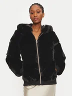 Płaszcze damskie - Rinascimento Futro CFC0118311003 Czarny Regular Fit - miniaturka - grafika 1