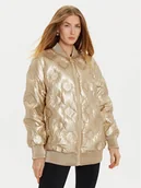Kurtki damskie - Guess Kurtka z imitacji skóry Marianne W4BL60 WGB20 Złoty Regular Fit - miniaturka - grafika 1