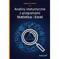 Matematyka - Rabiej Małgorzata Analizy statystyczne z programami Statistica i Excel - dostępny od ręki, natychmiastowa wysyłka - miniaturka - grafika 1