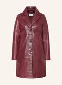 Płaszcze damskie - Ricano Skórzany Płaszcz Mariza rot - miniaturka - grafika 1